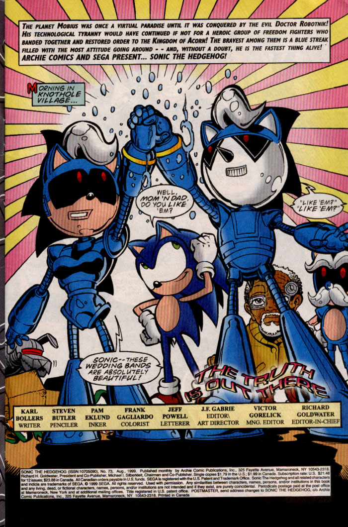 Sonic - Archie Adventure Series August 1999 Page 1